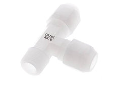 8x10mm & R3/8'' PVDF Right Angle Tee Hose Fitting with Male Threads 10bar/145psi