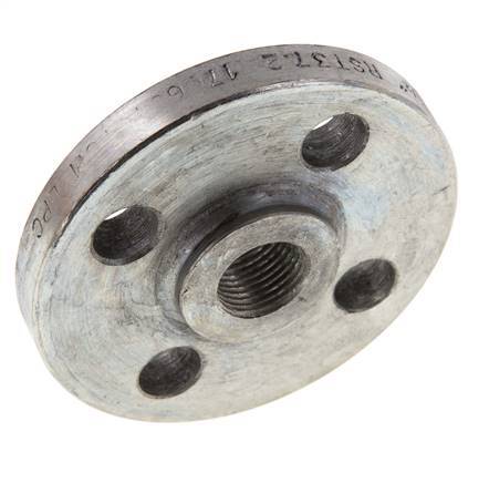 Threaded Flange DN15-PN16 Rp 1/2'' Zinc-Plated Steel DIN 2566