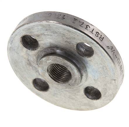 Threaded Flange DN15-PN16 Rp 1/2'' Zinc-Plated Steel DIN 2566