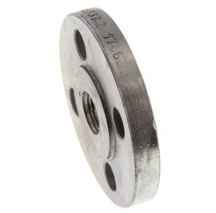 Threaded Flange DN15-PN16 Rp 1/2'' Zinc-Plated Steel DIN 2566