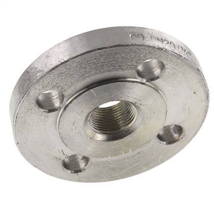 Threaded Flange DN20-PN16 Rp 3/4'' Zinc-Plated Steel DIN 2566