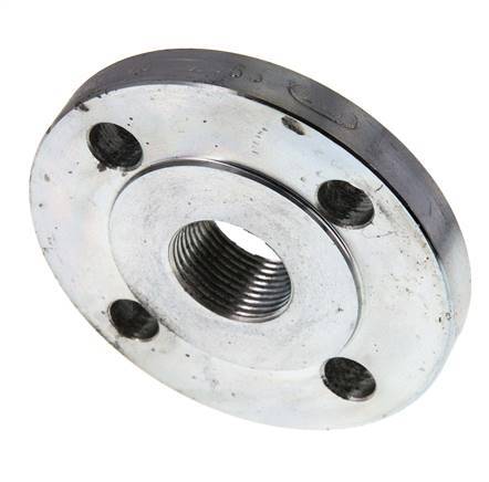 Threaded Flange DN25-PN16 Rp 1'' Zinc-Plated Steel DIN 2566