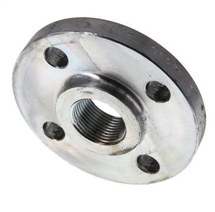 Threaded Flange DN25-PN16 Rp 1'' Zinc-Plated Steel DIN 2566