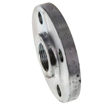Threaded Flange DN25-PN16 Rp 1'' Zinc-Plated Steel DIN 2566