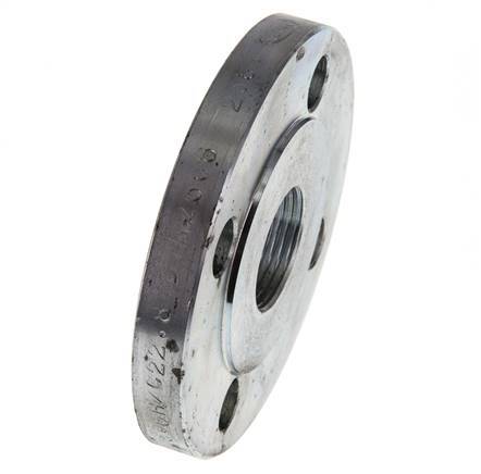 Threaded Flange DN25-PN16 Rp 1'' Zinc-Plated Steel DIN 2566