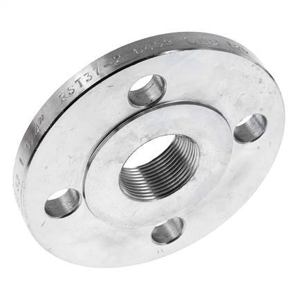 Threaded Flange DN65-PN16 Rp 2-1/2'' Zinc-Plated Steel DIN 2566