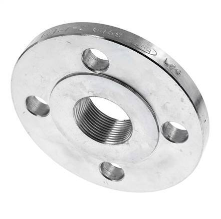 Threaded Flange DN65-PN16 Rp 2-1/2'' Zinc-Plated Steel DIN 2566