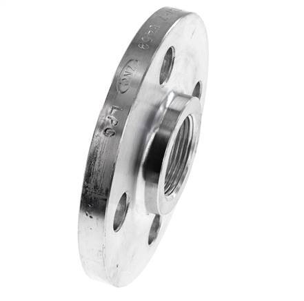 Threaded Flange DN65-PN16 Rp 2-1/2'' Zinc-Plated Steel DIN 2566