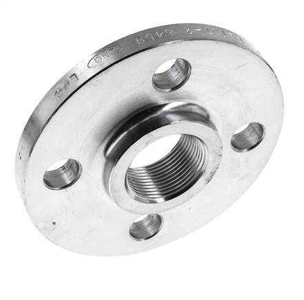 Threaded Flange DN65-PN16 Rp 2-1/2'' Zinc-Plated Steel DIN 2566