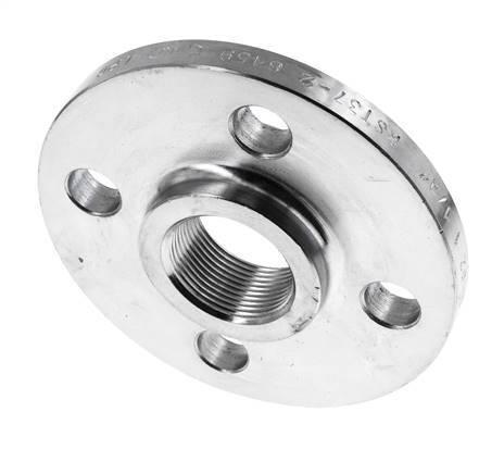 Threaded Flange DN65-PN16 Rp 2-1/2'' Zinc-Plated Steel DIN 2566