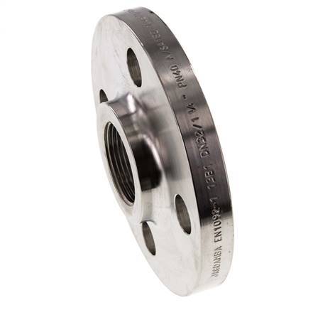 Threaded Flange DN50-PN40 Rp 2'' Stainless Steel 1.4571 DIN 2567 And EN 1092-1 (Type 13)