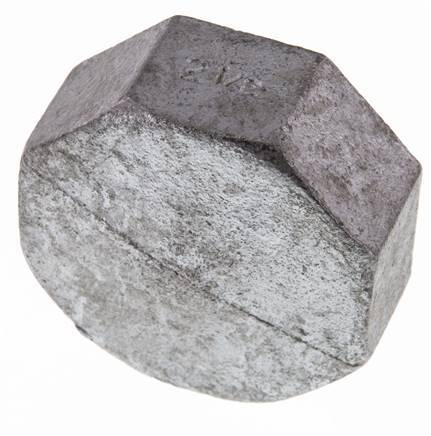 Rp 2 1/2'' Hierro fundido zincado Tapa final 25 Bar