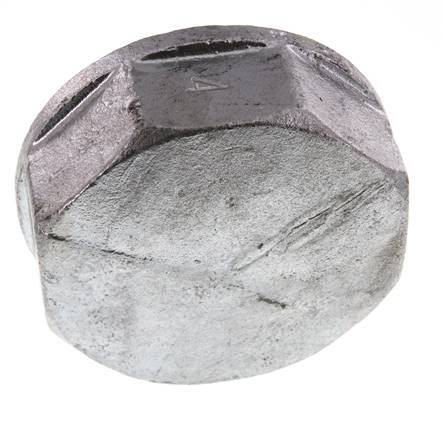 Rp 4'' Hierro fundido zincado Tapa final 25 Bar