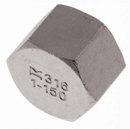 Rp 1'' Tapa final de acero inoxidable 16 Bar