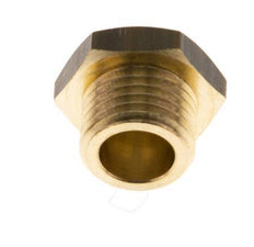 G 1/4'' Brass Closing plug with Outer Hex 16 Bar [5 Pieces]