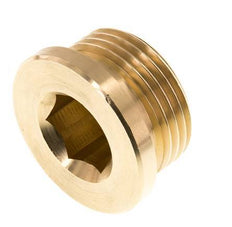 G 3/4'' Brass Closing plug with Inner Hex 16 Bar [2 Pieces]