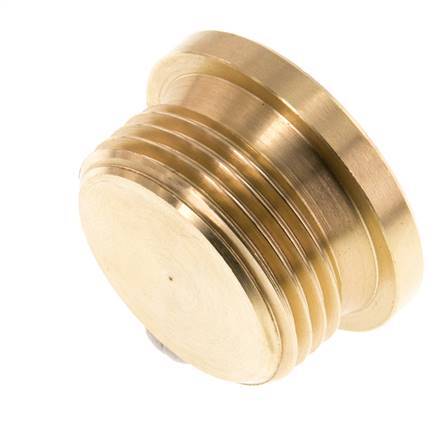 G 3/4'' Brass Closing plug with Inner Hex 16 Bar [2 Pieces]