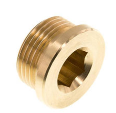 G 3/4'' Brass Closing plug with Inner Hex 16 Bar [2 Pieces]