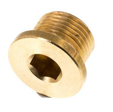 G 3/8'' Brass Closing plug with Inner Hex 16 Bar [5 Pieces]