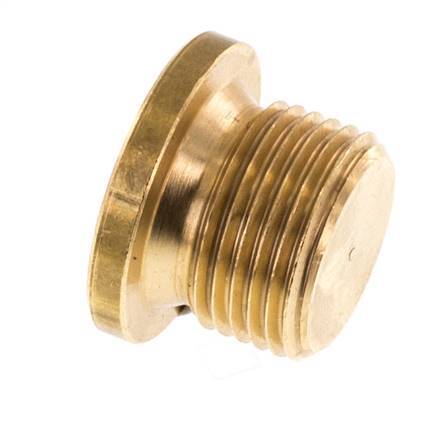 G 3/8'' Brass Closing plug with Inner Hex 16 Bar [5 Pieces]