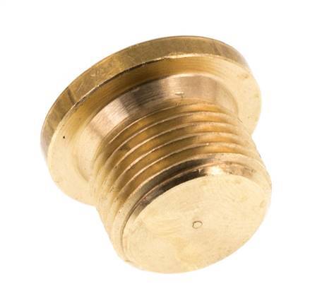 G 3/8'' Brass Closing plug with Inner Hex 16 Bar [5 Pieces]