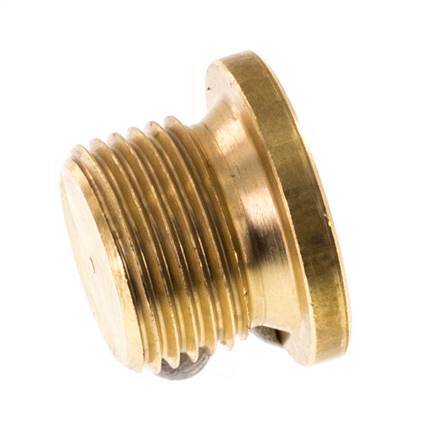 G 3/8'' Brass Closing plug with Inner Hex 16 Bar [5 Pieces]