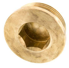 G 1 1/2'' Tapón de cierre de latón con hexágono interior 16 Bar