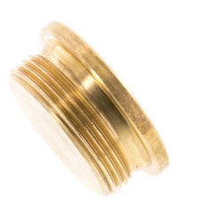 G 1 1/2'' Tapón de cierre de latón con hexágono interior 16 Bar