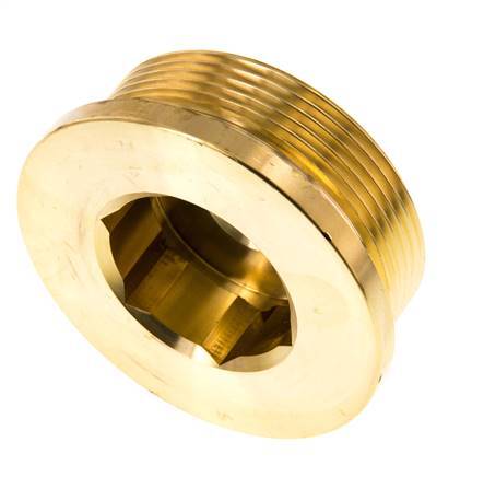 G 2'' Tapón de cierre de latón con hexágono interior 16 Bar