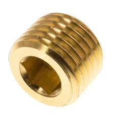 M14x1.5 Brass Closing plug with Inner Hex without collar (conical) 16 Bar [10 Pieces]