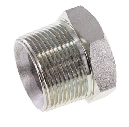 1 1/4'' NPT macho Tapón de cierre de acero galvanizado con barra exterior hexagonal 80