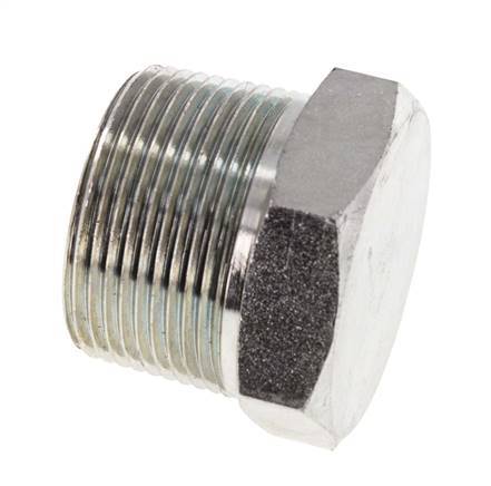 1 1/4'' NPT macho Tapón de cierre de acero galvanizado con barra exterior hexagonal 80
