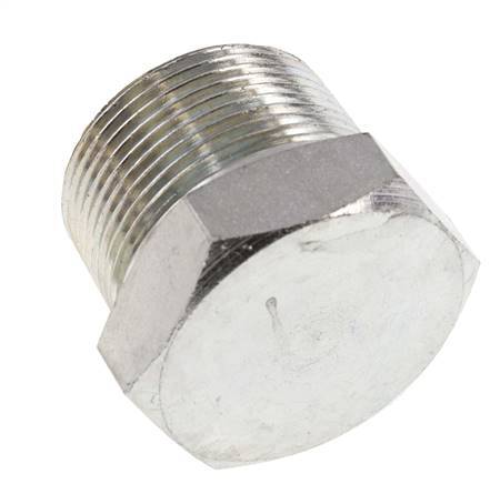 1 1/4'' NPT macho Tapón de cierre de acero galvanizado con barra exterior hexagonal 80
