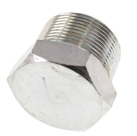 1 1/4'' NPT macho Tapón de cierre de acero galvanizado con barra exterior hexagonal 80