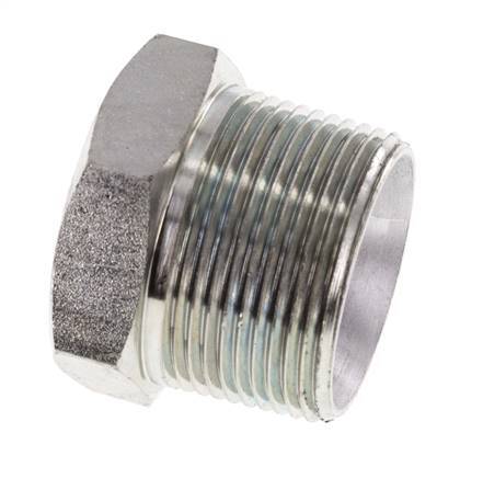 1 1/4'' NPT macho Tapón de cierre de acero galvanizado con barra exterior hexagonal 80