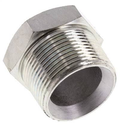 1 1/4'' NPT macho Tapón de cierre de acero galvanizado con barra exterior hexagonal 80