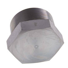 Tapón de cierre de acero galvanizado de 2'' NPT macho con hexágono exterior de 70 bares