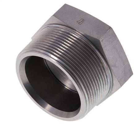 Tapón de cierre de acero galvanizado de 2'' NPT macho con hexágono exterior de 70 bares