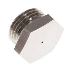 G 1/2'' Tapón de cierre de acero inoxidable con hexágono exterior 40 Bar