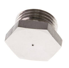 G 1/2'' Tapón de cierre de acero inoxidable con hexágono exterior 40 Bar