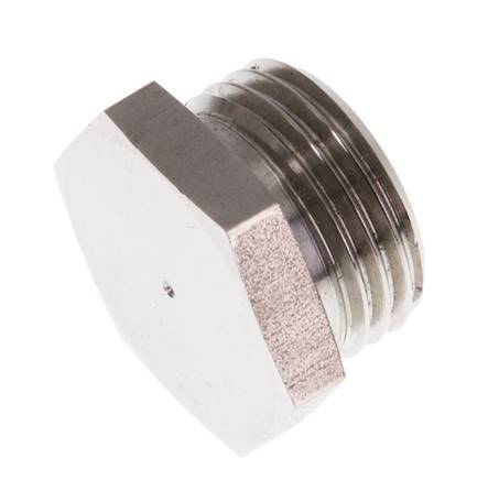G 1/2'' Tapón de cierre de acero inoxidable con hexágono exterior 40 Bar