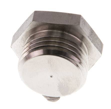 G 1/2'' Tapón de cierre de acero inoxidable con hexágono exterior 40 Bar