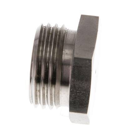 G 1/2'' Tapón de cierre de acero inoxidable con hexágono exterior 40 Bar
