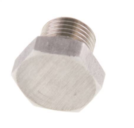 G 1/8'' Stainless steel Closing plug with Outer Hex 40 Bar [2 Pieces]
