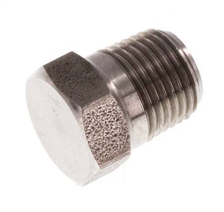 1/8'' NPT macho Tapón de cierre de acero inoxidable con barra exterior hexagonal 345