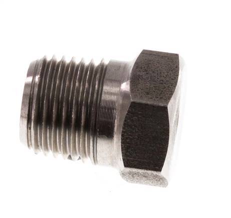 1/8'' NPT macho Tapón de cierre de acero inoxidable con barra exterior hexagonal 345