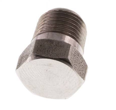 1/8'' NPT macho Tapón de cierre de acero inoxidable con barra exterior hexagonal 345