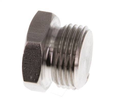 G 3/8'' Stainless steel Closing plug with Outer Hex 40 Bar [2 Pieces]
