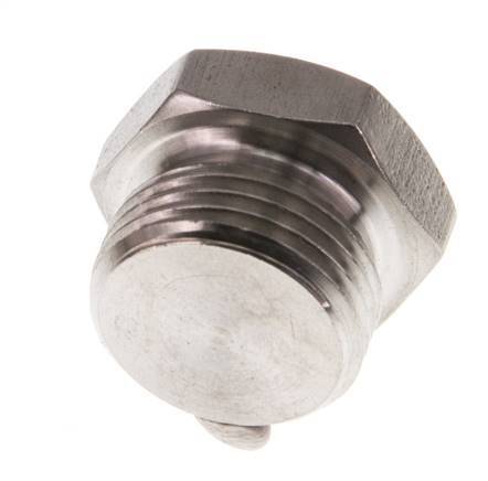 G 3/8'' Stainless steel Closing plug with Outer Hex 40 Bar [2 Pieces]