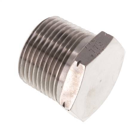 1'' NPT macho Tapón de cierre de acero inoxidable con hexágono exterior 140 Bar